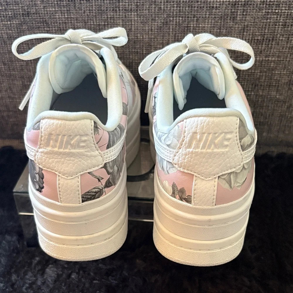 Nike Pink Floral Platform Lace-Up Sneakers - Picture 4 of 5